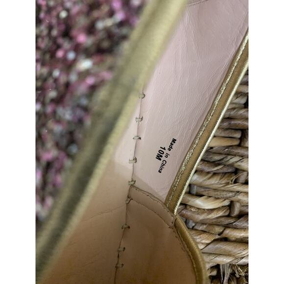 Kate Spade Linds Too Rose Gold Multi Glitter Metallic Espadrille Shoe Size 10M - Picture 7 of 8